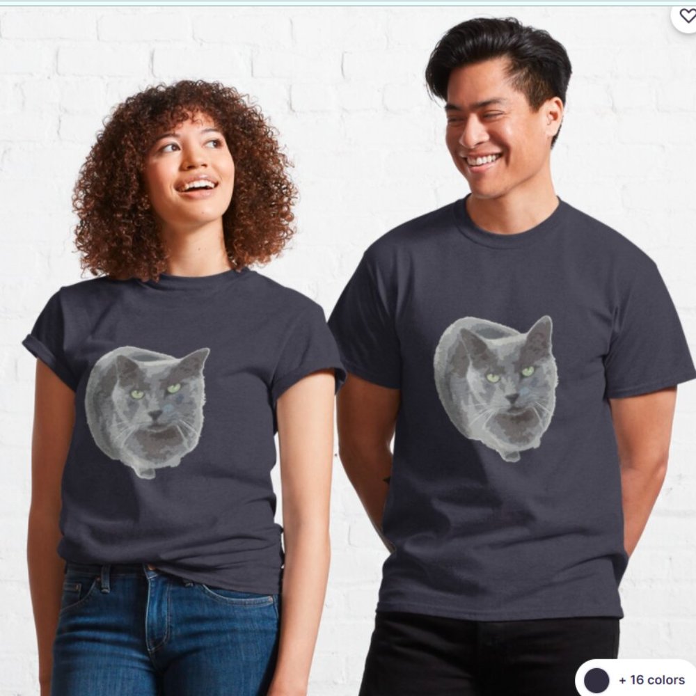Russian Blue Cat T-Shirt and other items!